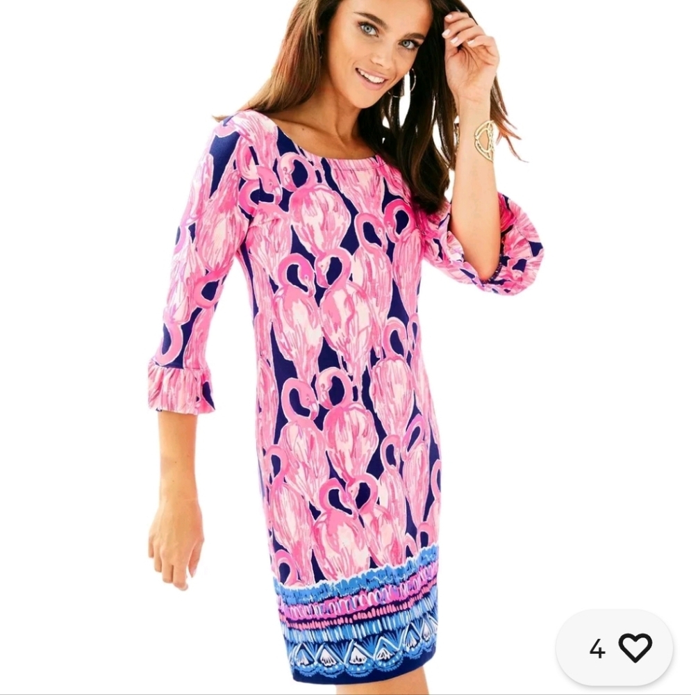Lilly Pulitzer Sz XXS Sophie Ruffle Dress High Tide Dress